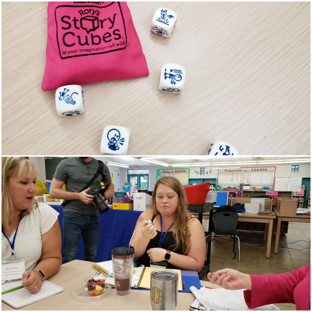 casflores_vb's tweet photo. Using story cubes to help build stories and characters. Great interactive tool for students. Get everyone engaged. @TLA_Moonshot #moonshotinaction @samantha_siquig @Luanne723 @vb_jc https://t.co/zrUKTZ4tBB