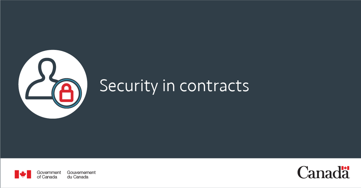 TBS_Canada's tweet photo. #GCSecurity control: The #PGS provides direction to departments on procedures they must put in place to ensure that information and individuals are protected throughout all stages of the contracting lifecycle. Check it out: https://t.co/x9CoLGS3Tw https://t.co/GBA1sYr8xx