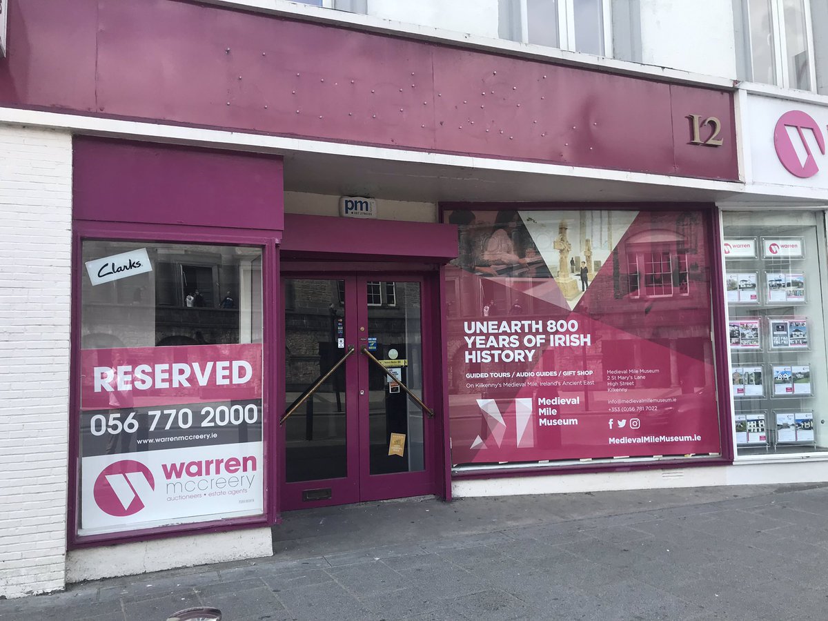 WarrenMcCreery's tweet photo. Out with old and in with the new! Watch this space for new occupier on Parliament Street #retailireland #irishretail #kilkennyproperty https://t.co/yT04uOTFqU