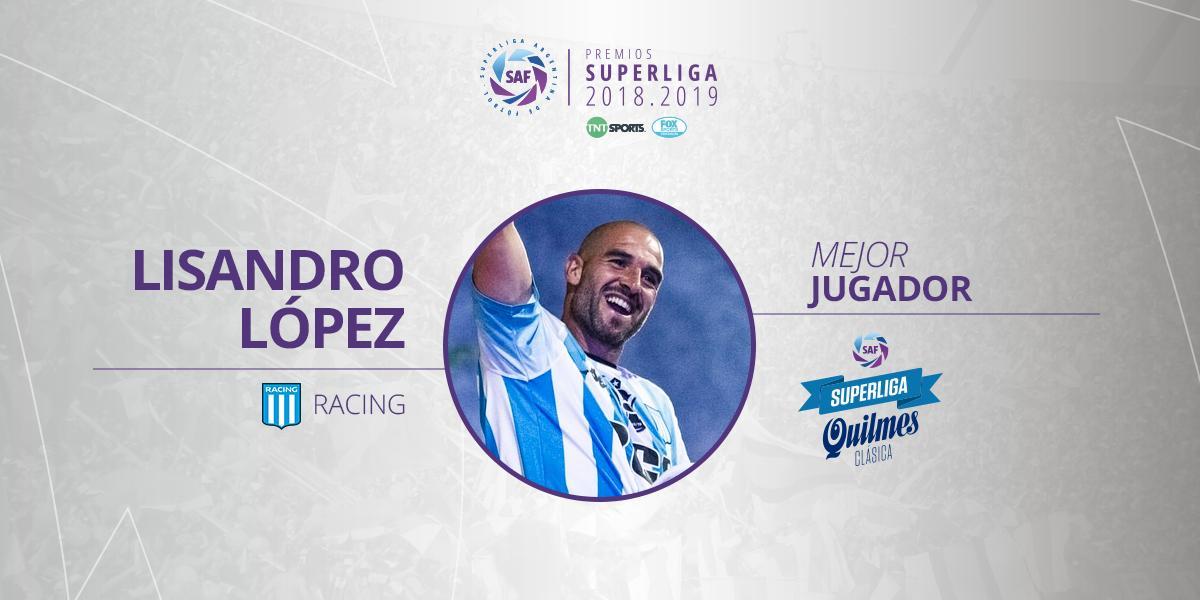 Racing_Stats1's tweet photo. Lisandro #López fue elegido mejor jugador de la #Superliga 2018/19. https://t.co/whpa42j8tj