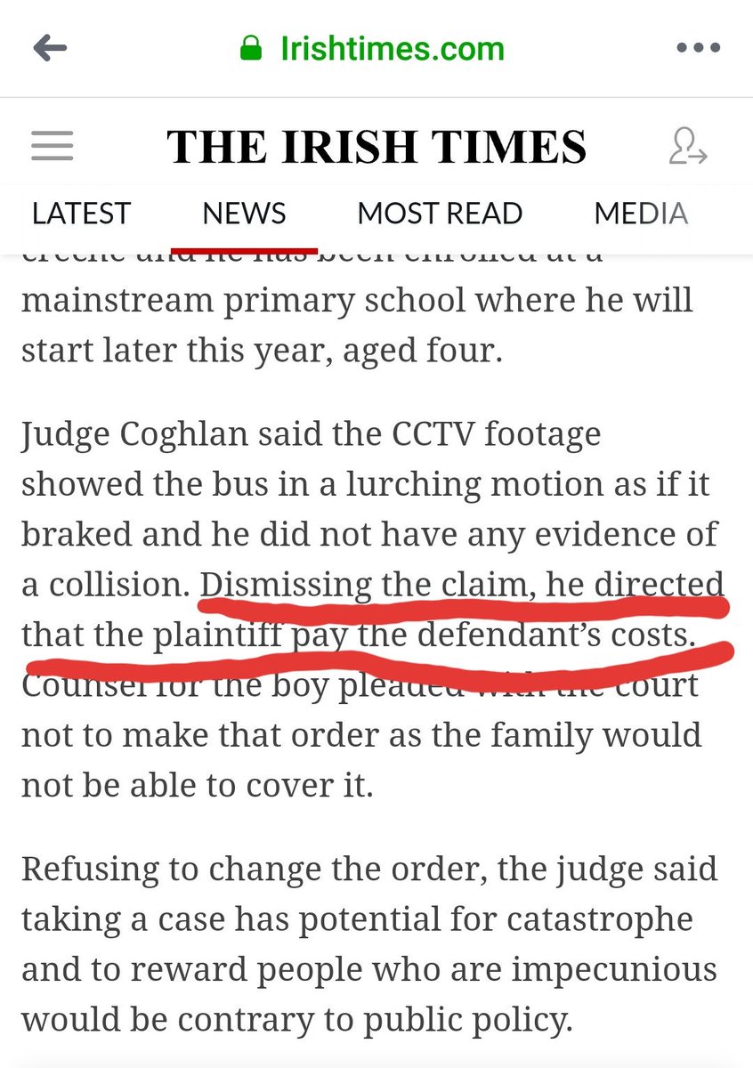 Another judge doing the job properly. Is it a first that th e plaintiff has to pay defendants cost?