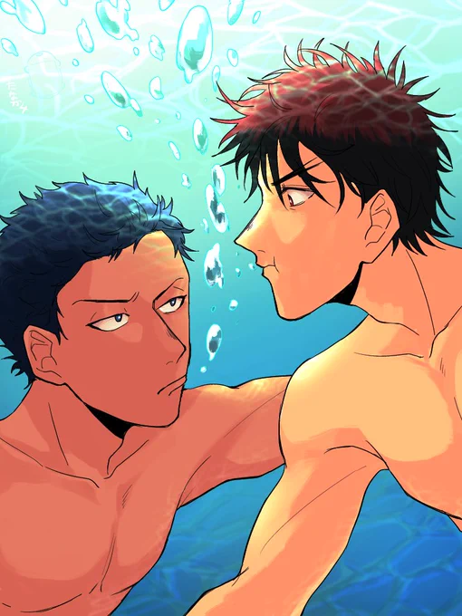 水の中での遭遇

プール,海水浴の季節?️ 