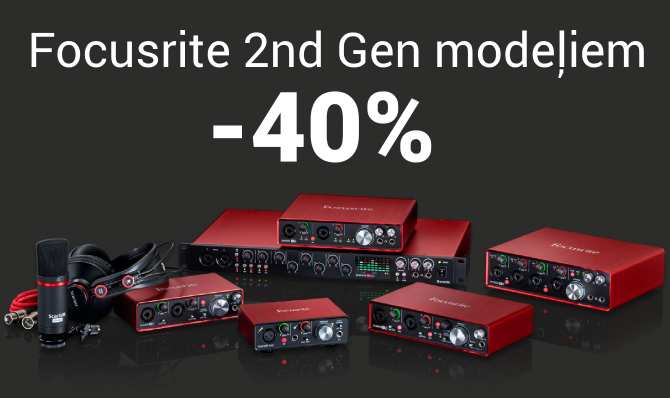 ATTRADEMUSIC's tweet photo. Focusrite Scarlett 2nd Gen modeļiem -40% atlaide!
https://t.co/9byf8TOVLY https://t.co/PachaPj7xB