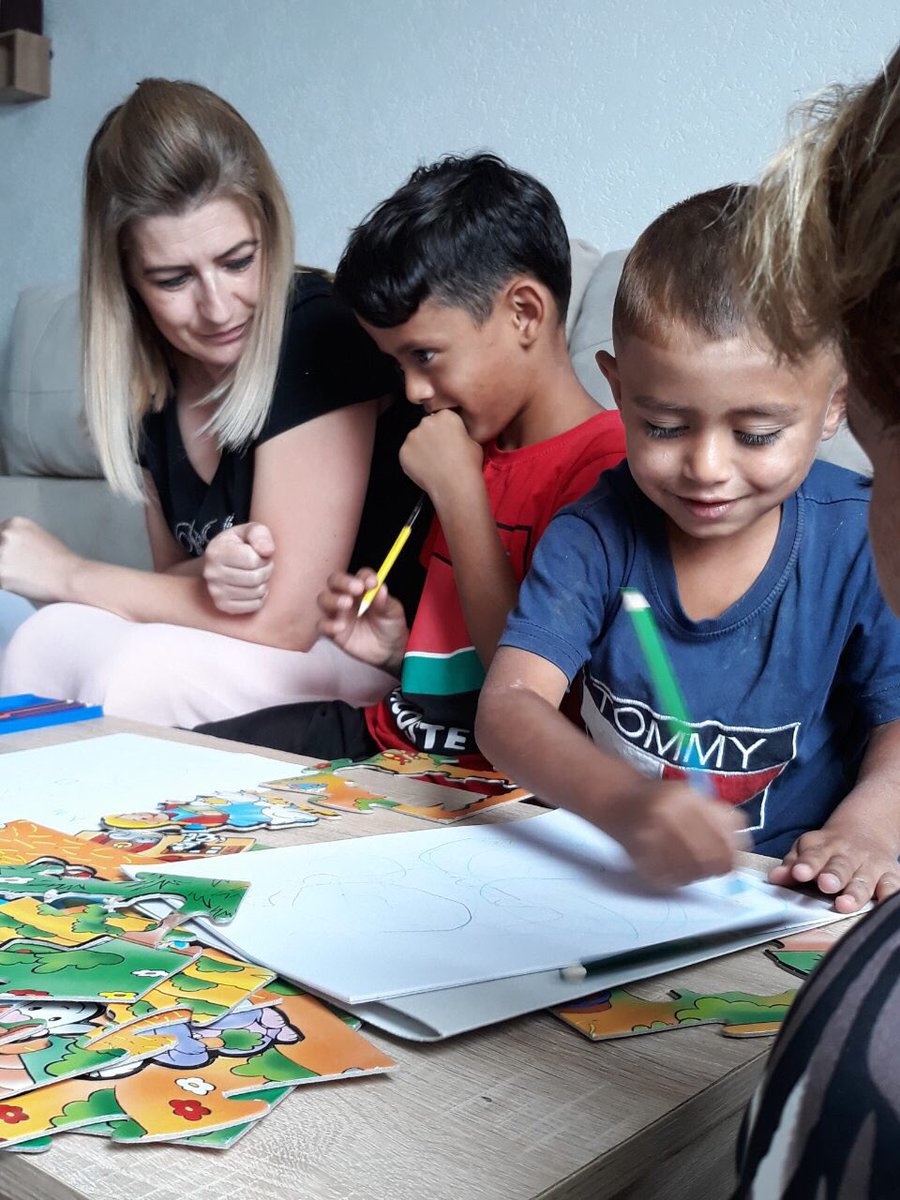UNICEFKosovo's tweet photo. In a poor neighbourhood like “Roma Mahala” not all #children enjoy their right to education and health. We walked our RO advisors into the life of these families and showcased the impact of #UNICEF and partners into the lives of these marginalized communities! @ivanam007 @tamipz https://t.co/Dbo918vexO