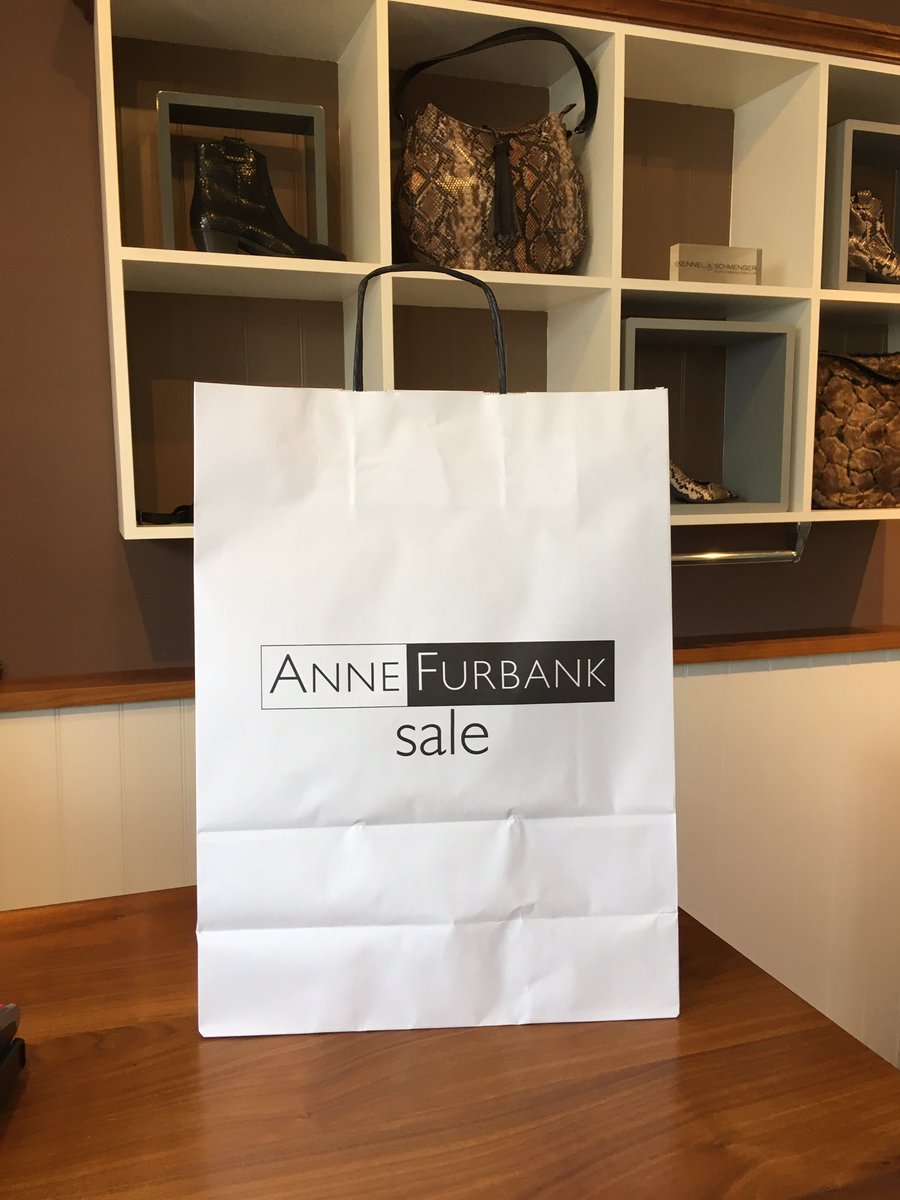 We are loving our return-to-paper ‘sale’ bags. #halfpricesale #recyclablebag #annefurbank