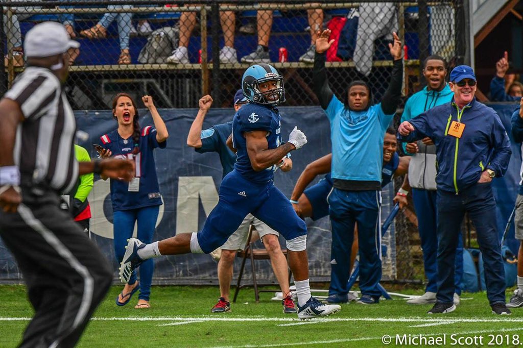 RhodyFootball's tweet photo. #TouchdownTuesday brought to you by a signature Ahmere Dorsey house call 📞
#3MoreFeet
#BringTheRuckus https://t.co/k51N2ao3so