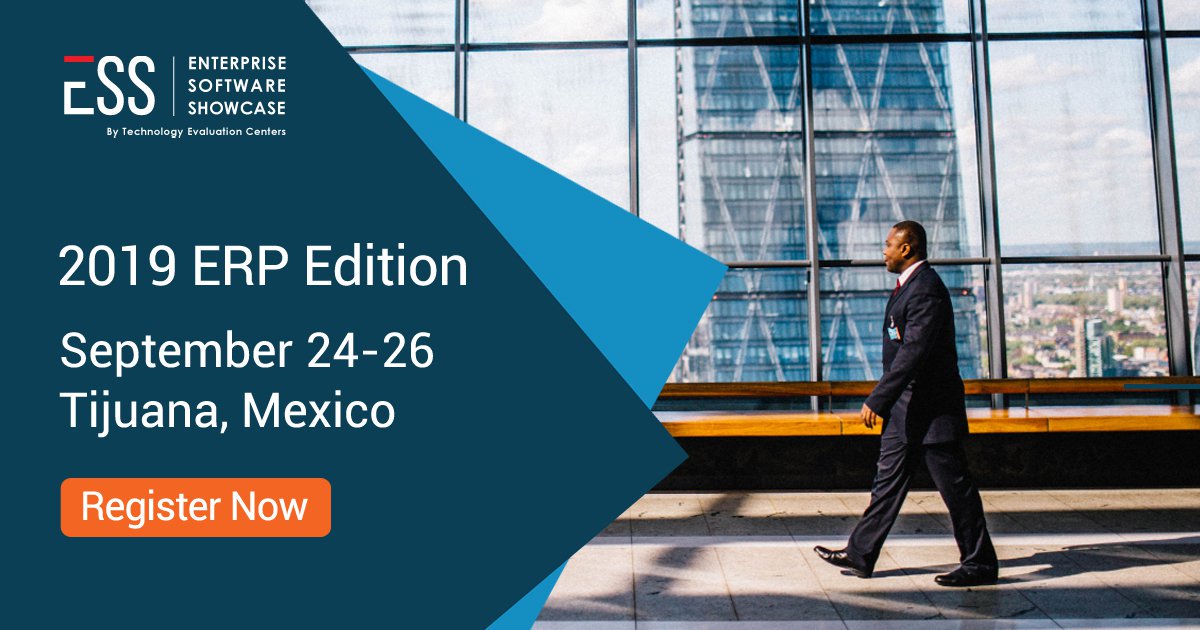 TECtweets's tweet image. Compare top #ERP systems head-to-head LIVE at the #ESS2019 | Sept 24-26, Tijuana, Mexico --&amp;gt; early 🐦 pricing still on! Register now: hubs.ly/H0jNFS10 #ESSERP2019