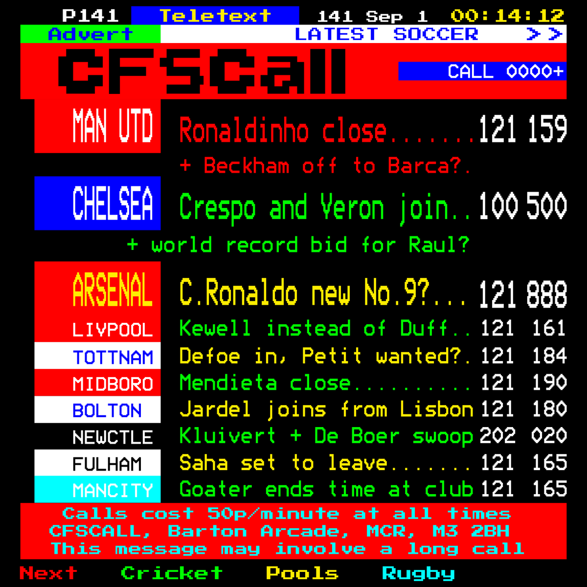 classicshirts's tweet photo. CFS ClubCall: Transfers and Rumours 2003 https://t.co/C8ZO2bDrAk