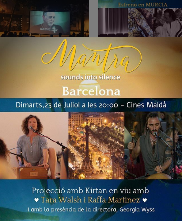 Confirmada la proyección de <a href="/mantramovie/">Mantra Movie</a> en <a href="/cinemamalda/">Cinema Maldà 📽</a> el Martes 23 de Julio a las 20h 

No te pierdas un evento muy especial con la presencia de Georgia Wyss y kirtan en vivo con Tara Walsh y Raffa Martinez 

🎟Compra tu entrada hasta completar aforo ➡ bit.ly/mantrabcn