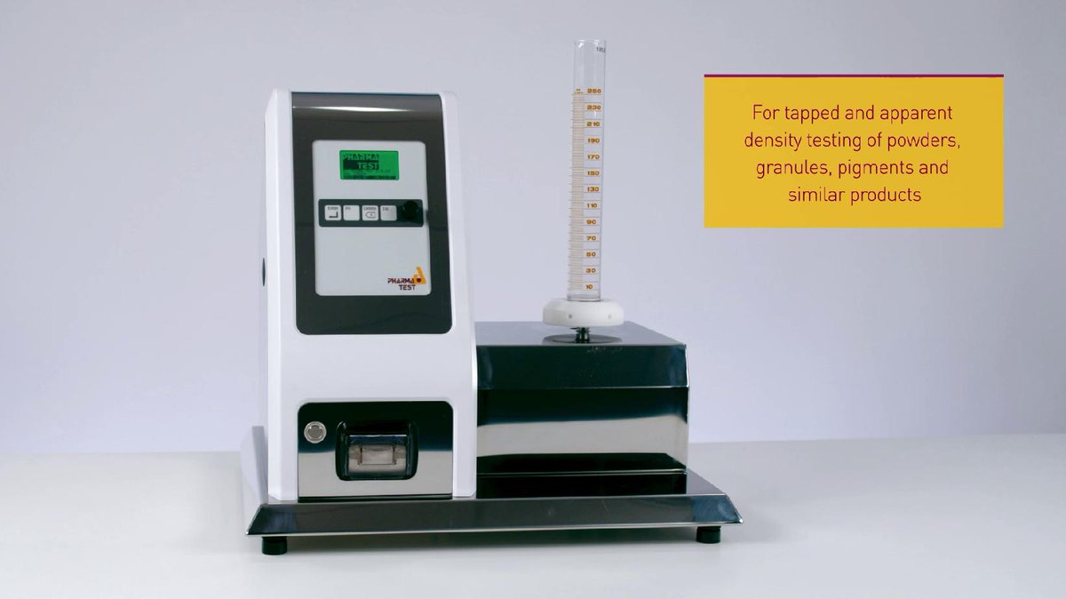 pharmatest's tweet image. The new video of the PT-TD300 Tapped Density and Apparent Density Testing Instrument for #PowderTesting is now available: youtube.com/watch?v=-pEa8U…

#GalenicInstruments #TheGermanGründlichkeit