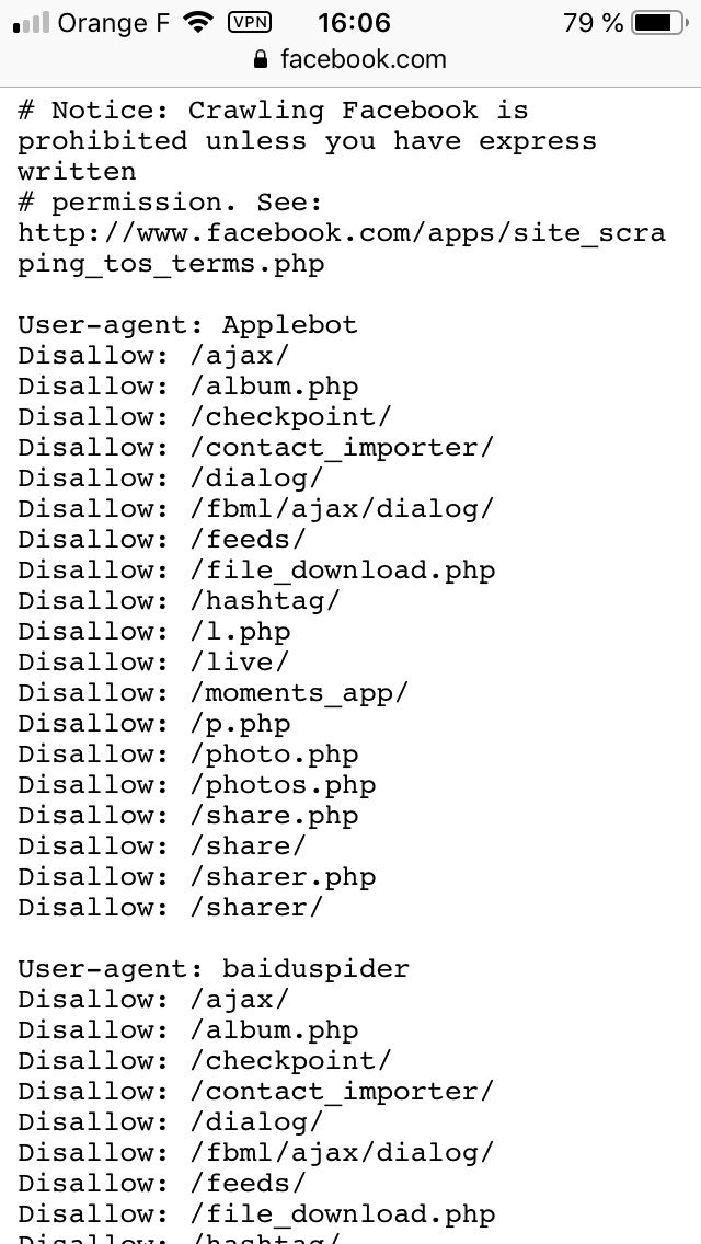 JonasAyz's tweet photo. #funweb ,Crawler Facebook est interdit, mais on a le droit de se faire crawler sa vie par Facebook #privacy #facebook https://t.co/USeEV5QxCK
