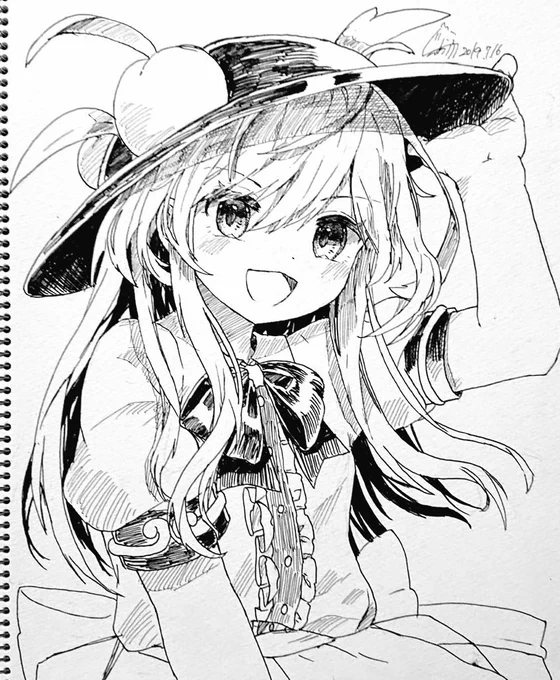 #深夜の真剣お絵描き60分一本勝負
天子 