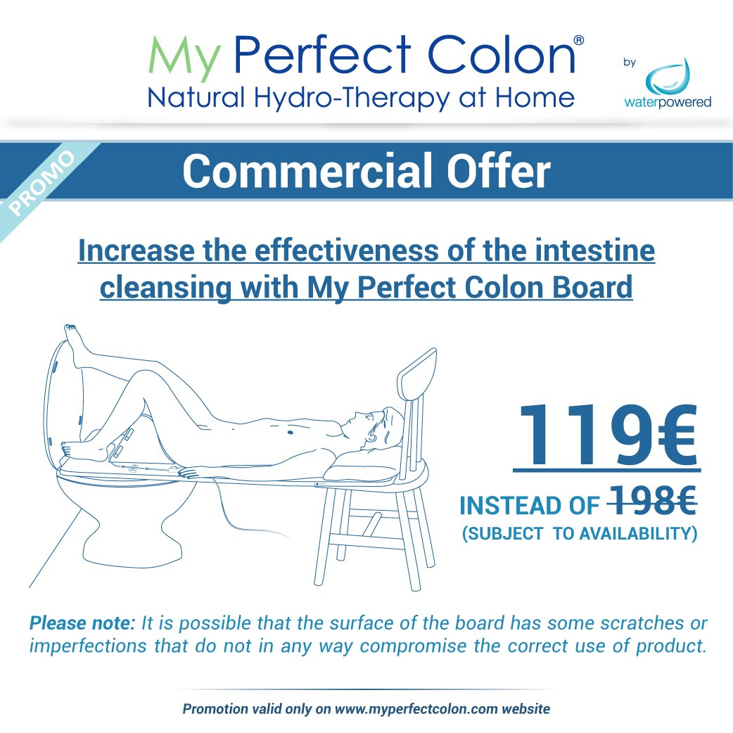 MyPerfectColon's tweet image. Increase the effectiveness of the intestine cleansing with My Perfect Colon Board.
COMMERCIAL OFFER: 119€ INSTEAD OF 198€, SUBJECT TO AVAILABILITY.
myperfectcolon.com/shop/tavola-my…