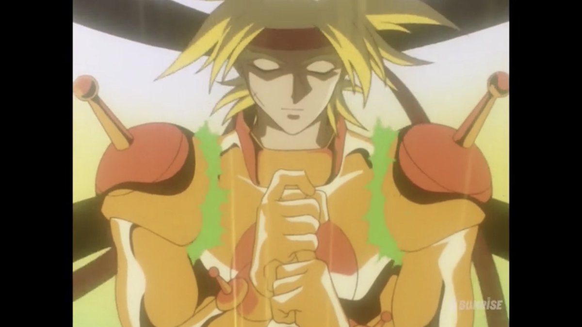 れーや ドモンが明鏡止水の境地に達したときにしているこの手の形は智拳印と言って 仏の智慧の境地にいたる印相であり 大日如来に由来するものなのです 来週に乗り換えるゴッドガンダムのことにも通じていて 当時の製作スタッフさんはすごいなぁとなり