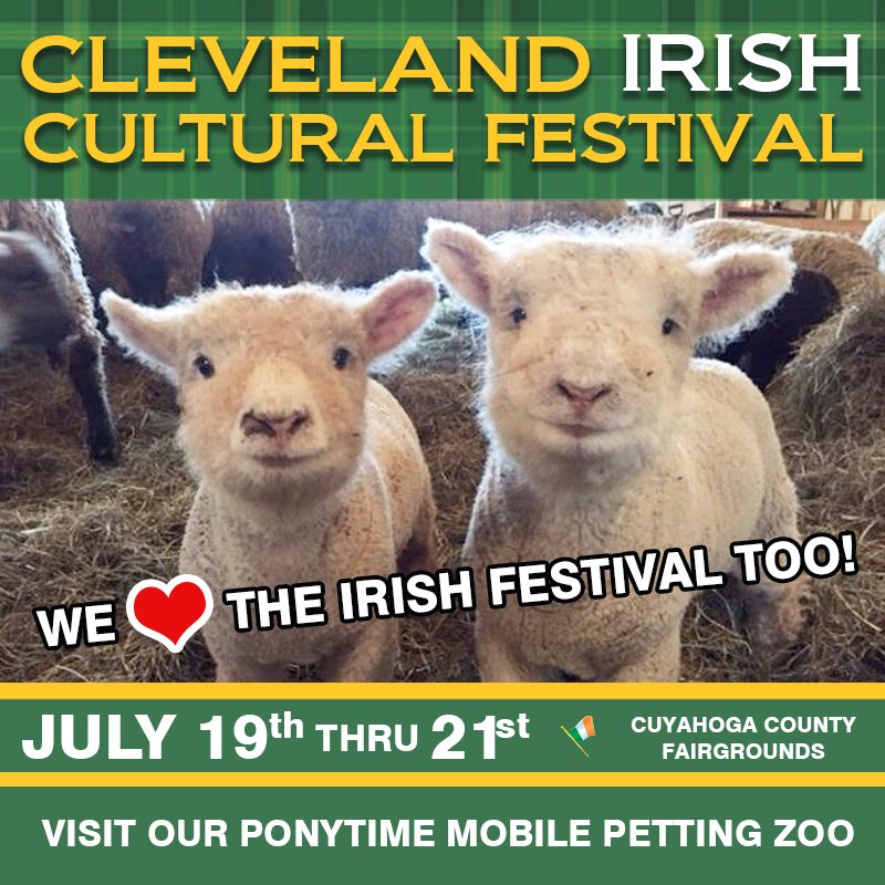 cleveland_irish's tweet photo. Who doesn't love meeting some adorable animals!? Visit Pony Time Ranch and Mobile Petting Zoo in our children's area all weekend long at the Cleveland Irish Cultural Festival!
#cleirish #clevelandirishfestival #childrensactivites #pettingzoo #ponytimeranch https://t.co/q8VdlyrubF