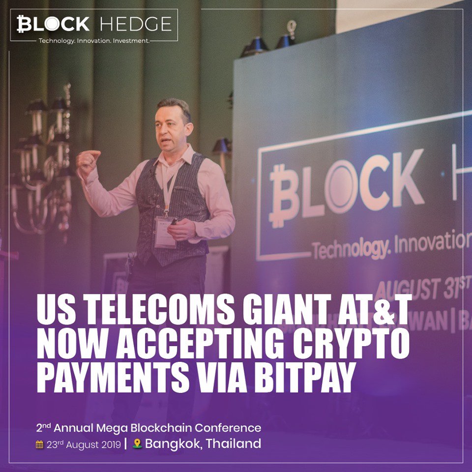 InfinitVerse's tweet photo. US Telecoms Giant AT&T Now Accepting Crypto Payments via BitPay #CryptoNews
Click here to attend South East Asia's Biggest Blockchain Conference: https://t.co/UATMpalB9W
#blockhedge #bangkok #bitcoin #ethereum #crypto #blockchainconference #ecosystem #marketing #btc #ico #ltc https://t.co/hUE1fVy4Fq
