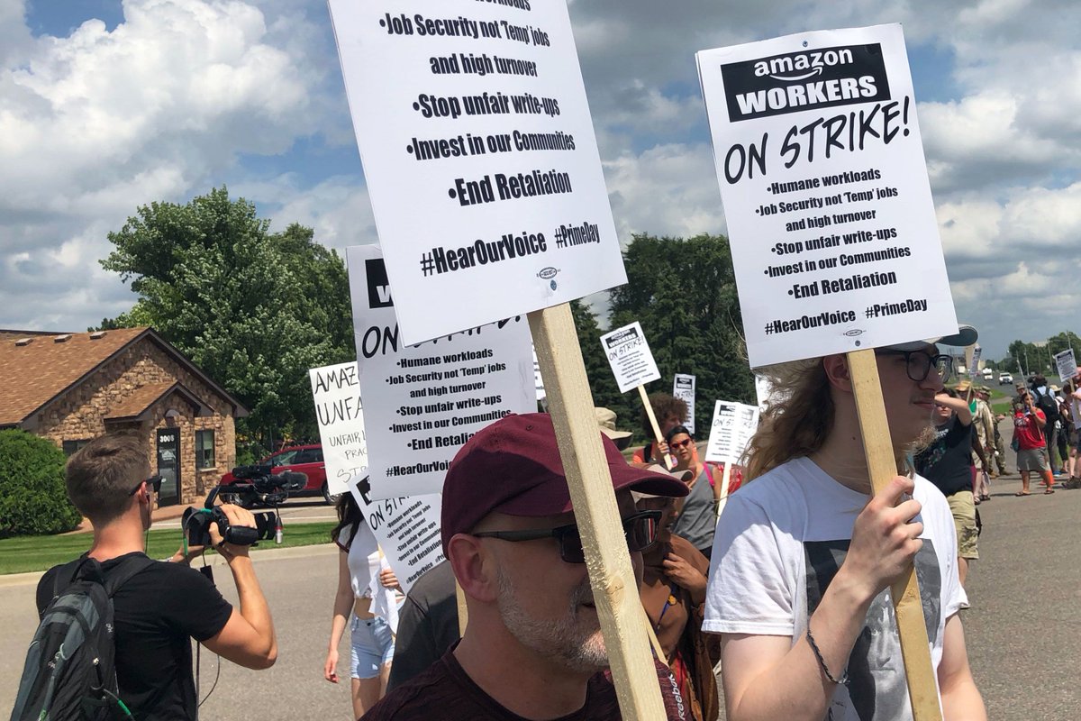 Amazon workers in Minnesota walk out as Prime Day orders roll in #solidarity ow.ly/z90w50v1RWG