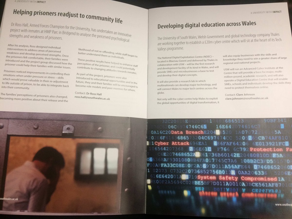 JoanOMahony1's tweet photo. It was a real joy to attend today’s event at lovely Cardiff Bay celebrating University of South Wales‘ dedication to, and impact upon, local communities, businesses and beyond. Too much wonderful research &amp; innovation to mention  - here’s a few pics #USWImpact @USWcomms https://t.co/TkvKFziriB