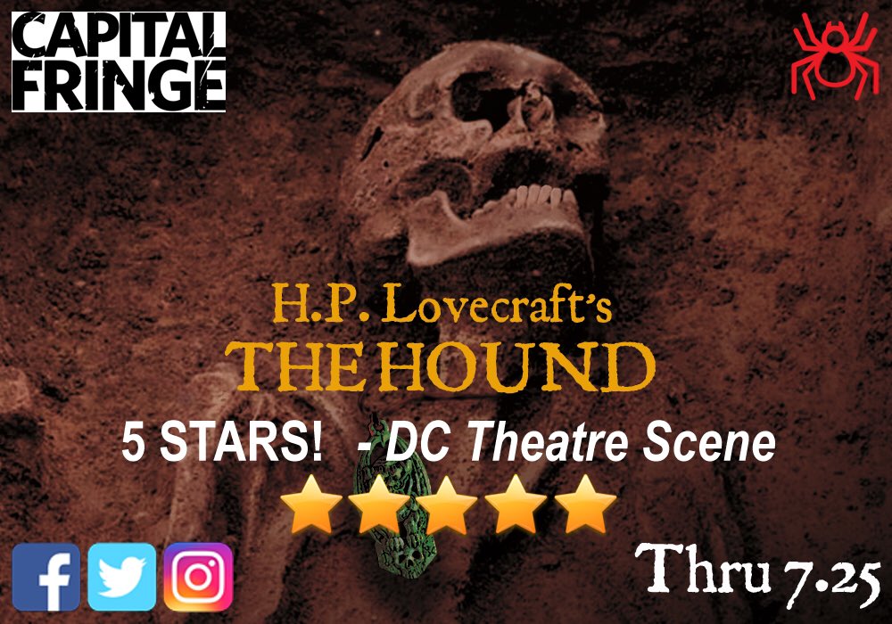 TheHoundHPL's tweet photo. Are you @CapitalFringe-ing today?  Come see the 7/16  @NSTG_OysterBay performance of THE HOUND at 5:45pm and STAY for the 7:30pm @ExpatsTheatre performance of SURFACING in the same venue!  The Hound Tix: https://t.co/EtQz9I8np7    Surfacing Tix: https://t.co/sg16rCEAGM https://t.co/GqcgeU6Sqn