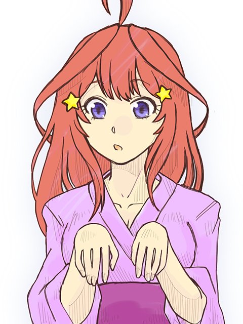 桃子さんがTwitterに投稿した中野五月(五等分の花嫁)のイラスト。