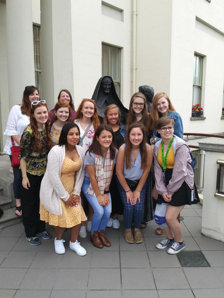 MHSMiller's tweet photo. The @MercyHighSchool delegation has made it to Catherine's house; our Dublin home! #MonarchsInFlight #MercyInternationalCentre #YML2019 #HomeAwayFromHome https://t.co/tQ3wSKuMMt