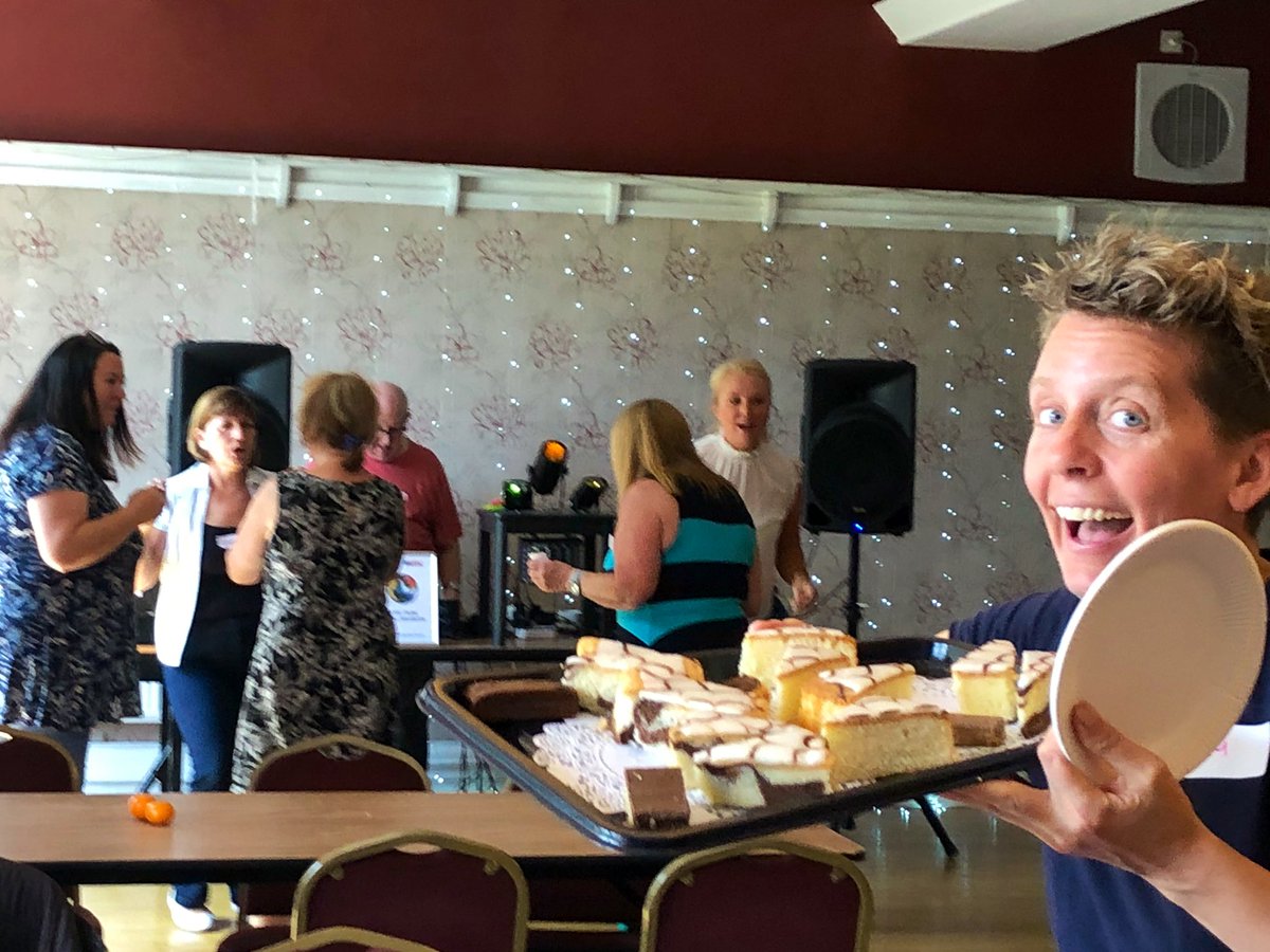 On Tuesdays we disco and dream! 

Perfect day for afternoon tea with all the brilliant @AgeUKSalford staff, volunteers and people from the community.

Massive thanks to DJ Ged for helping us fill the dance floor.

#agefriendlysalford #codesign 
🍰🎤☀️