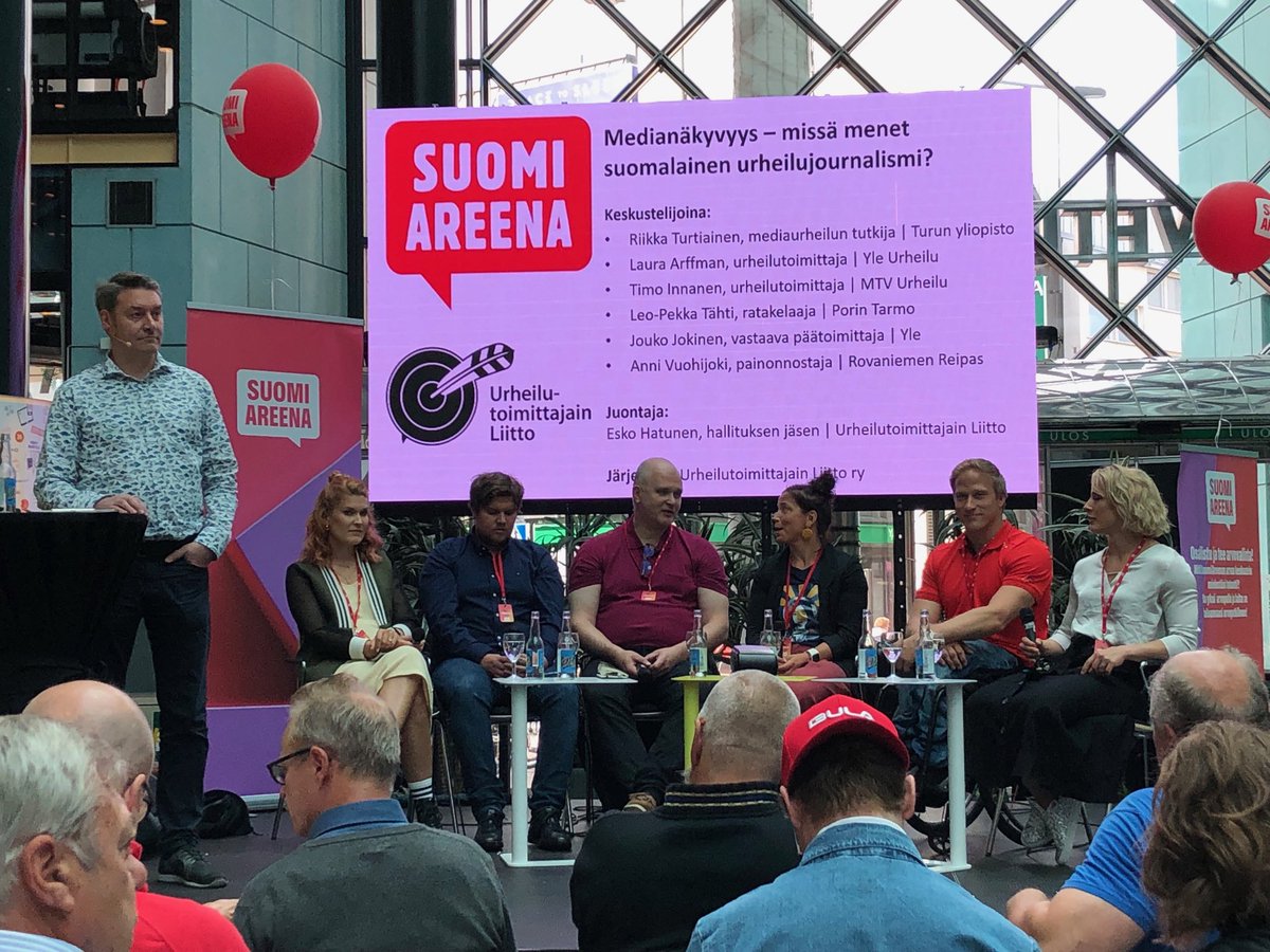 Kova kombo ⁦<a href="/SuomiAreena/">SuomiAreena</a>⁩ #bepop #lava #urheilutoimittajat #urheilujournalismi #pori #medianäkyvyys