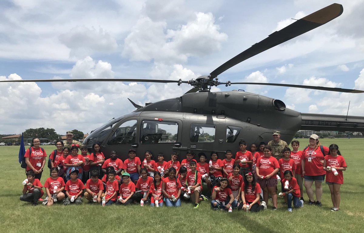 Thank you to COL Miletello and CW4 Briggs for taking time out of your busy schedule to build our community relations with #Starbase and inspire future helicopter pilots for TXARNG! #Counterdrug