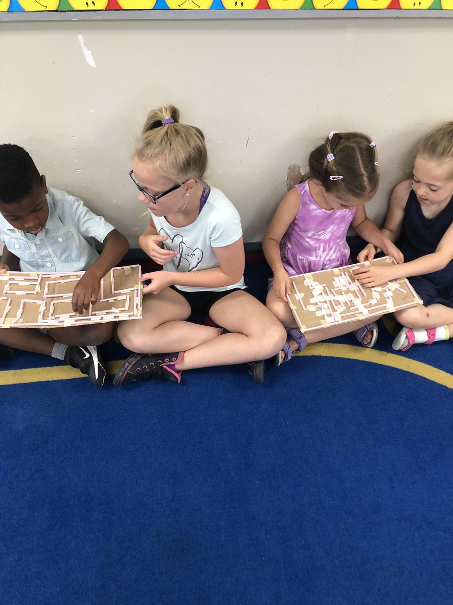 MsMeganMcCann's tweet photo. Testing out our #MarbleMazes @WellingtonCath #CampBlast #STEM #TeamWork #Building #Engineers https://t.co/TZC7MnWjo3