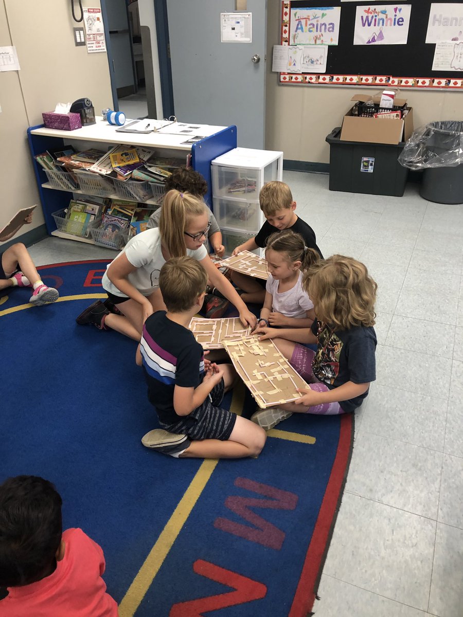 MsMeganMcCann's tweet photo. Testing out our #MarbleMazes @WellingtonCath #CampBlast #STEM #TeamWork #Building #Engineers https://t.co/TZC7MnWjo3