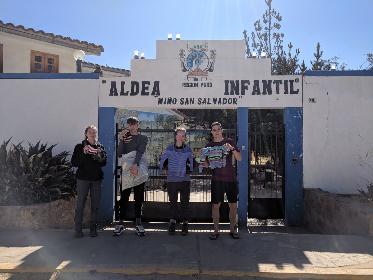 HHPaddington's tweet photo. We have donated some fantastic jumpers and hats, knitted by an amazing 97 year old lady, to a local orphanage here in Puno #mothersunion #campsinternational #hatsofftothem https://t.co/cEKJzSGVnB