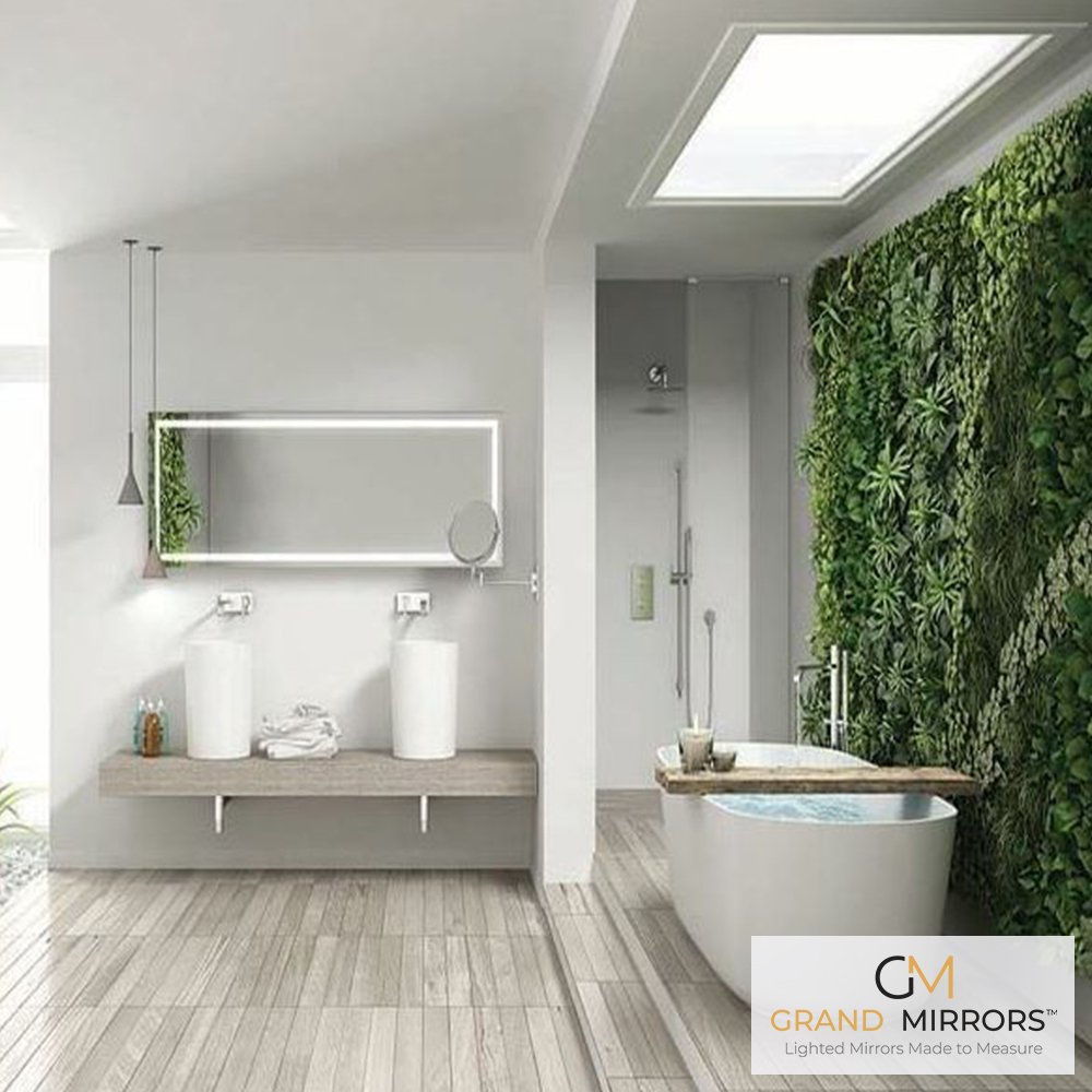 GrandMirrors's tweet photo. Grand Mirrors integrates a light transfer technology which causes the light to be directed right towards you, resulting in a very effective light that is up to 3 times brighter than other mirrors. #grandmirrors #lightedmirror #vanitylight #doublesink 
https://t.co/8L8SdY4VL1 https://t.co/0zBQc8f0L2