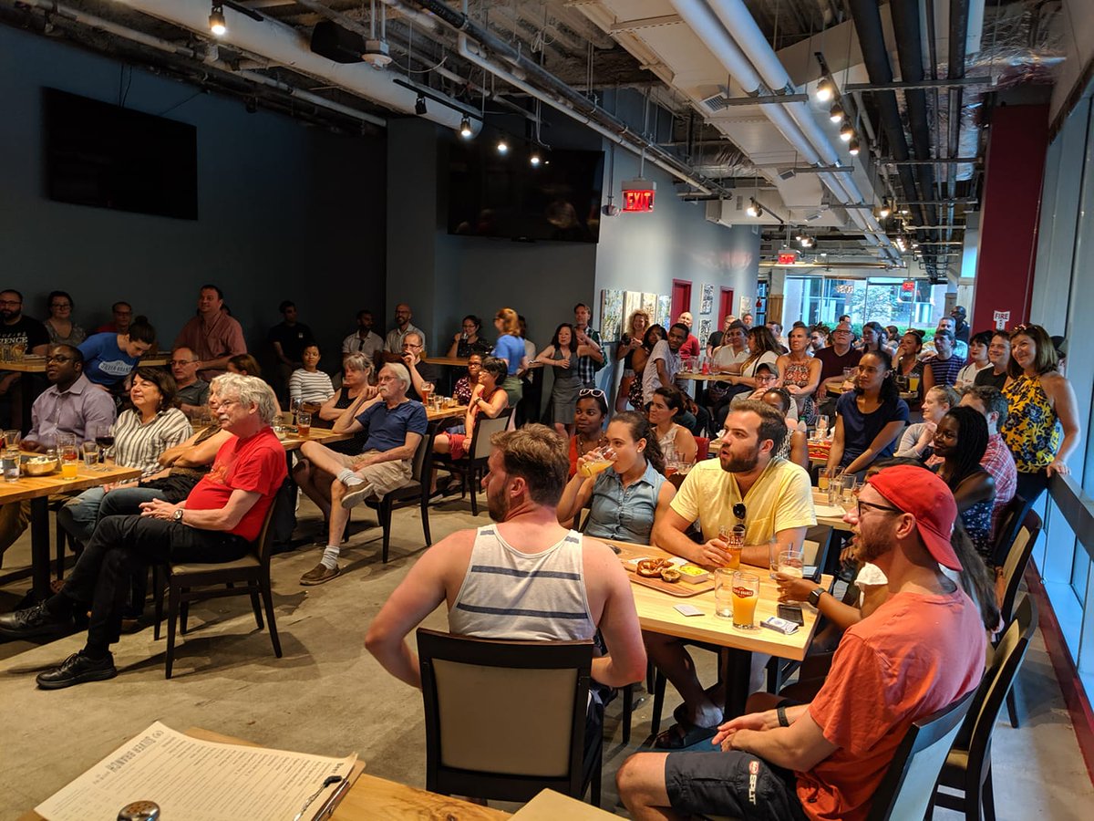 popdcomedy's tweet photo. This is how you start a new room. Thanks to all the comics who came out on Sunday and @silverbranchus!

📸: @jeffhysen https://t.co/BFPwH2nkA2