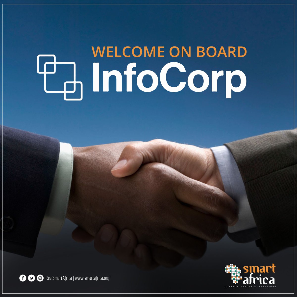 RealSmartAfrica's tweet photo. We are so excited to announce that Singaporean InfoCorp Technologies has joined the Smart Africa Alliance. @infocorptech will contribute towards accelerating Africa’s sustainable socio-economic development in agri-tech and fin-tech through @infocorptech’s FarmTrek system. https://t.co/tUDZ1wPk9y