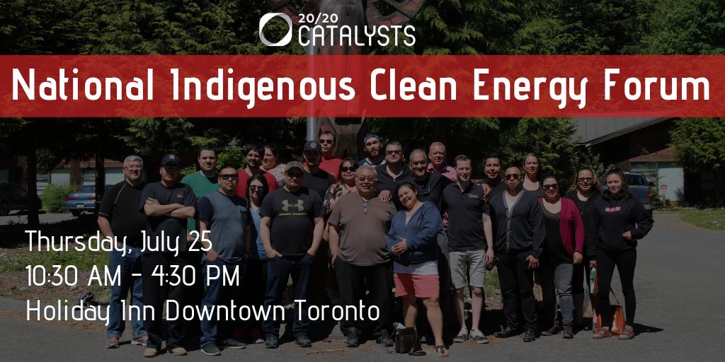 Our Annual National Indigenous #CleanEnergy Forum is Thurs, July 25th in Toronto. Join us as we host governments, utilities, clean and renewable industry and academia to discuss clean and #renewableenergy. It's free to attend, register here: mailchi.mp/2b185e91624c/n…