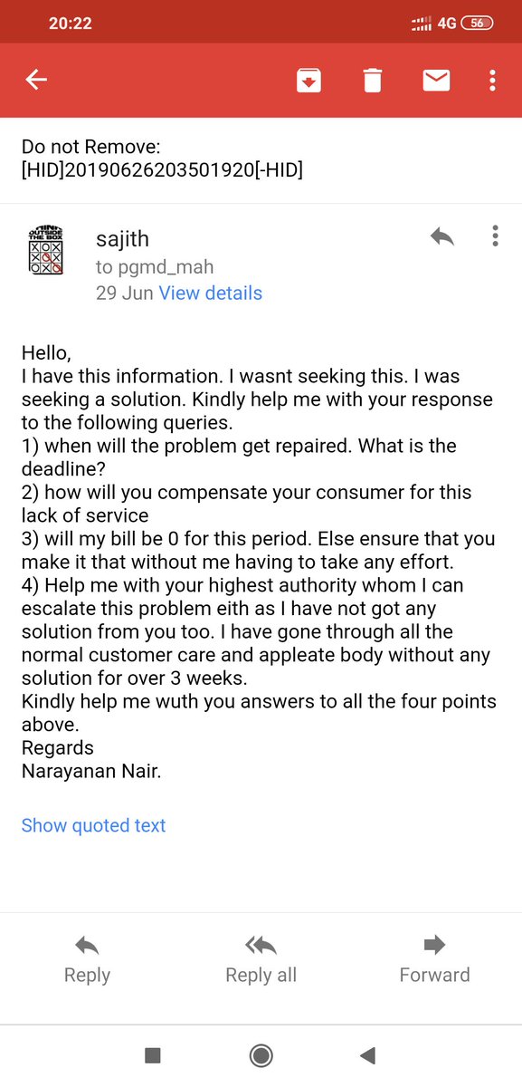 playandthink's tweet photo. @rsprasad, my BSNL connection has not been working for more than a month. have done multiple complaints. i have reached out to highest appellate authority. but no solution or response. reaching out to you as last resort. Pls look into this. Thanks! @BSNLCorporate @SanjayDhotreMP https://t.co/qy2AmzZiwG