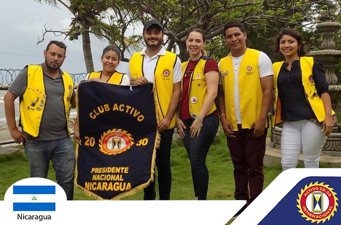 Felicitamos especialmente a la Junta Directiva de la Asociación Nacional Activo 20-30 de Nicaragua que ha seguido trabajando a pesar de los obstáculos que han enfrentado durante el último año