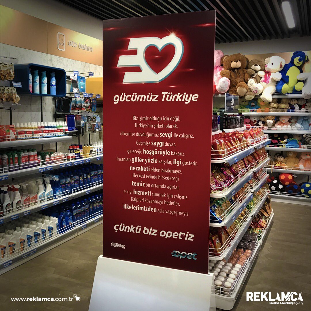 <a href="/meteor_petrol/">Vincenzo Vento</a> için yaptığımız bannerlar Opet mağazalarında ✌🏽
.
.
.
#opet #meteorpetrol #banner #sign #signage #signagedesign #creative #advertising #outdoor #design #tabelatasarım #açıkhava #marka #tasarım #dijitalajans #agency #likeforlikes #like4likes #likeforfollow #liketime