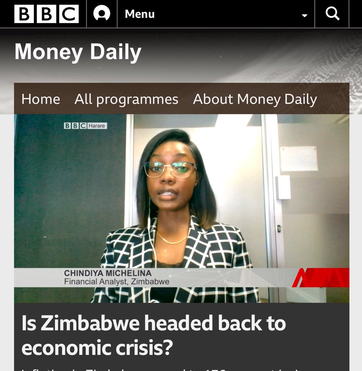 Mai_veMwana's tweet image. Earlier today I was interviewed on BBC Africa 😄to discuss the increase in inflation in Zimbabwe and how it affects the economic recovery of the country and the life of the ordinary Zimbabwean. Feel so blessed to have been given this opportunity🙏🏾

 #financeanalyst #bbcafrica