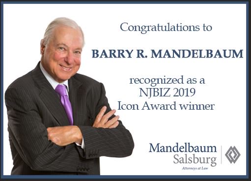 MandelbaumLaw's tweet photo. Congratulations to Barry Mandelbaum, founding member of the Firm and Chairman of the Board, for being recognized as a @NJBIZ 2019 Icon Award winner. Read more here: https://t.co/RrgzcD2s0Q #MandelbaumCares #TeamMandelbaum #NJlawfirm #NJBIZ https://t.co/RsWHRICswe