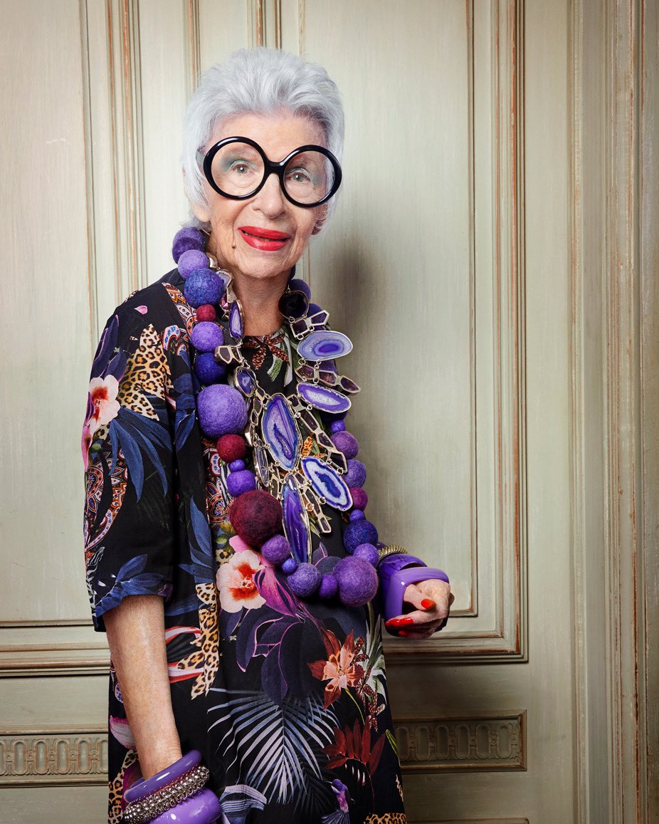 IrisBApfel's tweet photo. Let's face it, life can be dull; you might as well have a little fun with colour when you dress. #Alifeincolour
#blueillusion @BlueIllusionAU https://t.co/en0LGkEWUM