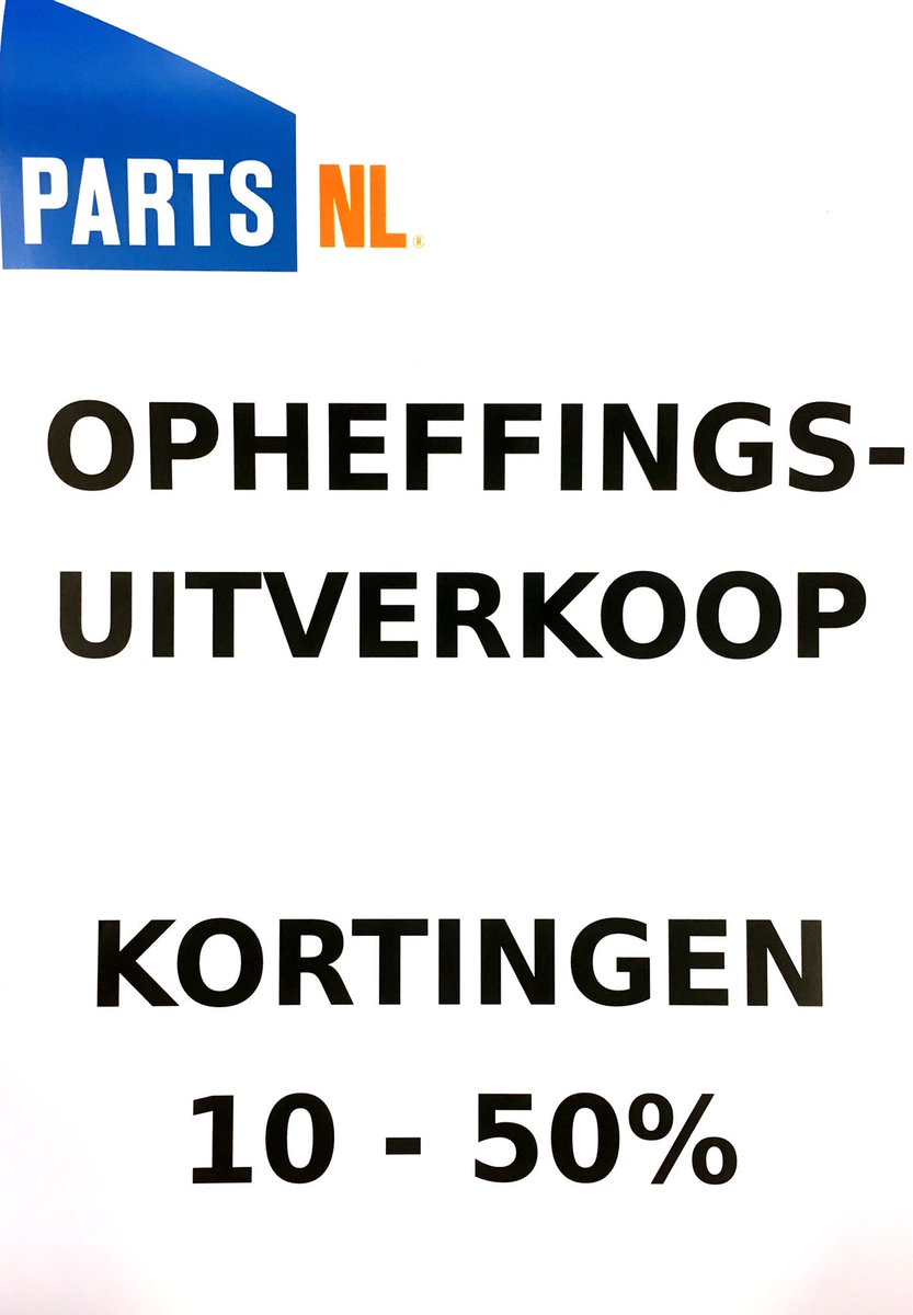 Dpartsnl's tweet photo. #korting #opheffingsuitverkoop https://t.co/MgKVT91I0I