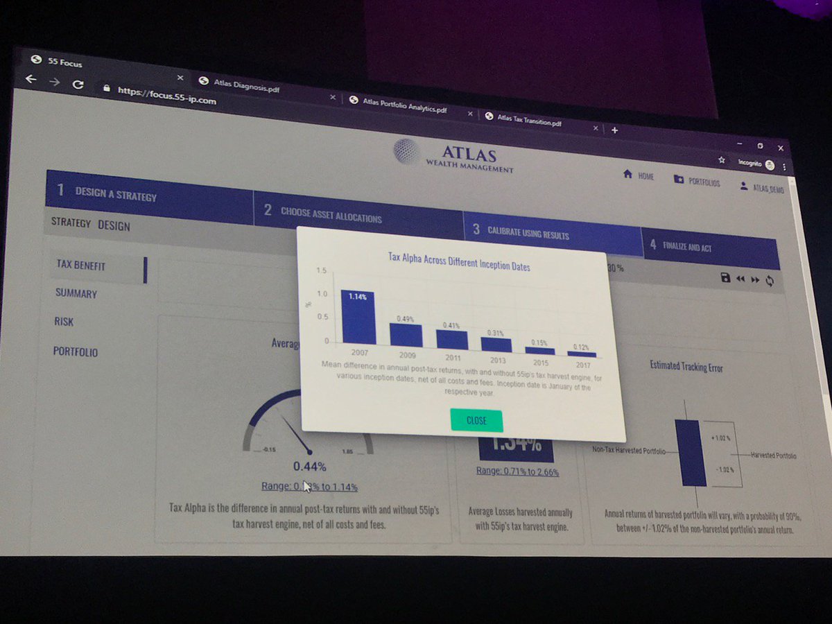 craigiskowitz's tweet photo. Judges comments on @Poweredby55ip 
"I loved the UI, I thought it was clean”, "Want to get advisors out of the weeds”, “I liked that you took the time to translate basis points into dollars”, "Premise &amp; execution looked great"
Scores: 7.0, 7.5, 8.0
#Invest19 https://t.co/UDJHqrWaMJ