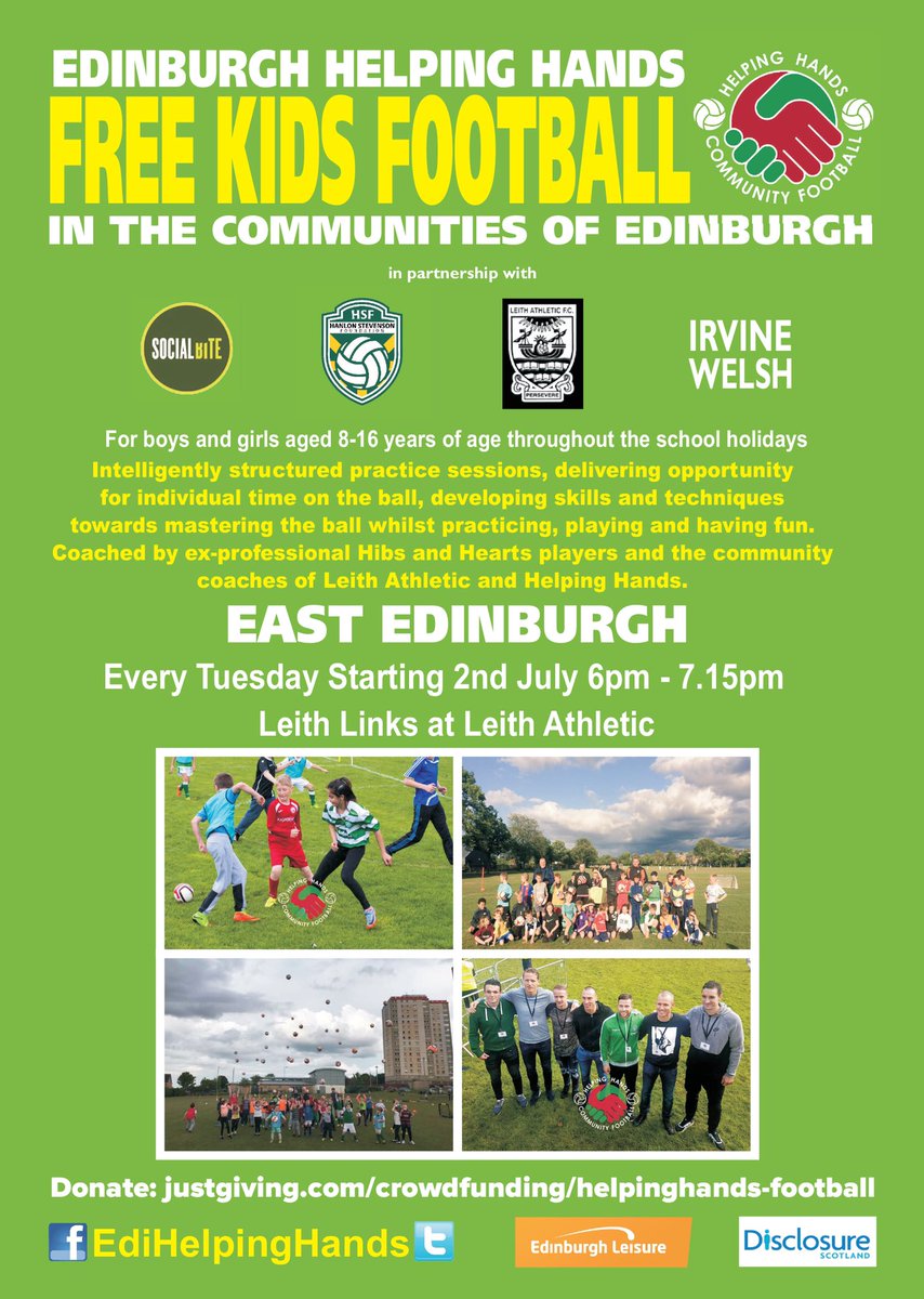 EdiHelpingHands's tweet photo. Tremendous Tuesday is here again! 
Free Football &amp; Free Boxing Fitness across Edinburgh ⚽️🥊
Football at Clovenstone with Currie FC and Leith with Leith Athletic FC and Boxing at @holyroodboxing
Top coaches, top kids and Free bottled water, fruit and healthy snacks for all 💚❤️ https://t.co/FavW22dTp2