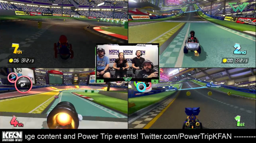 KFAN1003's tweet photo. #NascarHeat3 wasn't realistic enough for @itsashley_lynn so now it's onto #MarioKart8 with the @PowerTripKFAN &amp; @WomboSports!

Check it out --> https://t.co/5M89kNaKn5 https://t.co/1vYy6WQD8T