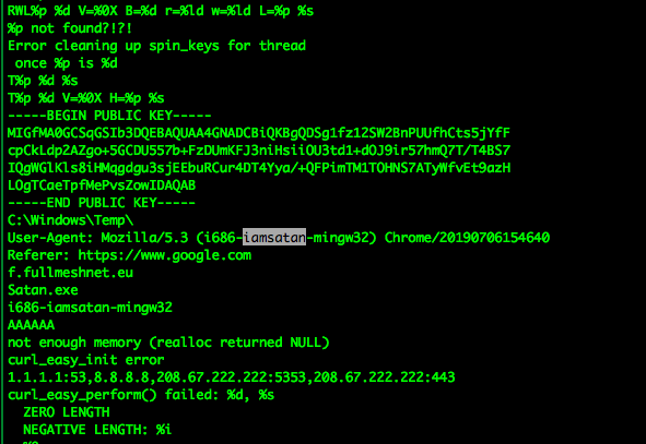 stvemillertime's tweet photo. Fun find of the day that uses several #adversarymethods: da83ba146c77d3d947fc564d8aecf499
1) DoH to https://t.co/kuQrqRw438
2) Downloads shellcode (?) from fullmeshnet\.eu
3) Masquerading as MingW-W64
4) User agent Mozilla/5.0 (i686-iamsatan-mingw32)
Real pe arch is i666 :D :D https://t.co/nwmfWCaLvd