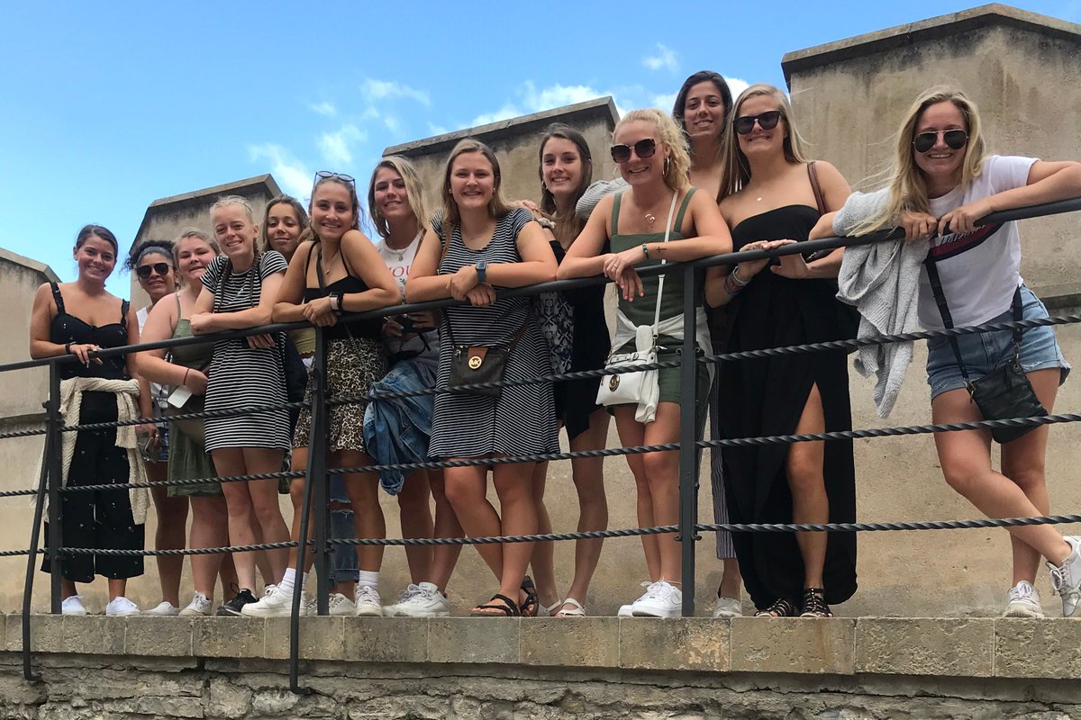 ESUWarriors's tweet photo. WLAX: Meister! The ESU women's lacrosse team returned home with a new trophy to add to its collection after winning the Berlin Open 2019 in Berlin, Germany. 

Full Story: https://t.co/cQTfQuCV9M https://t.co/UUbGvk93Nw