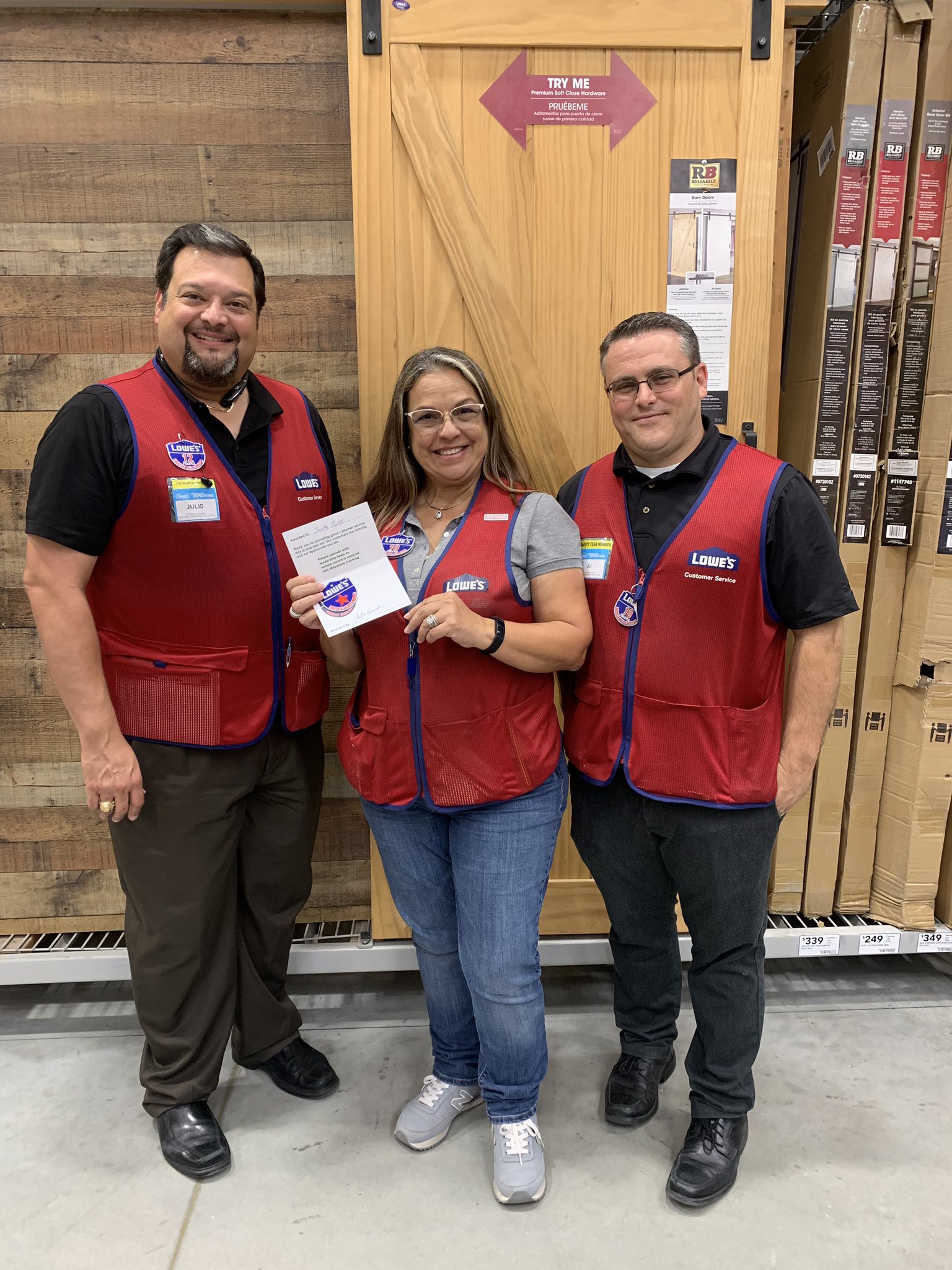 Adriana Ramos On Twitter At Lowes We Love To Recognize Associates District Manager Julio Gonzalez And Store Manager Jj Hinton Giving Out A Star Award To Sandy Torres For Getting 38 Pro