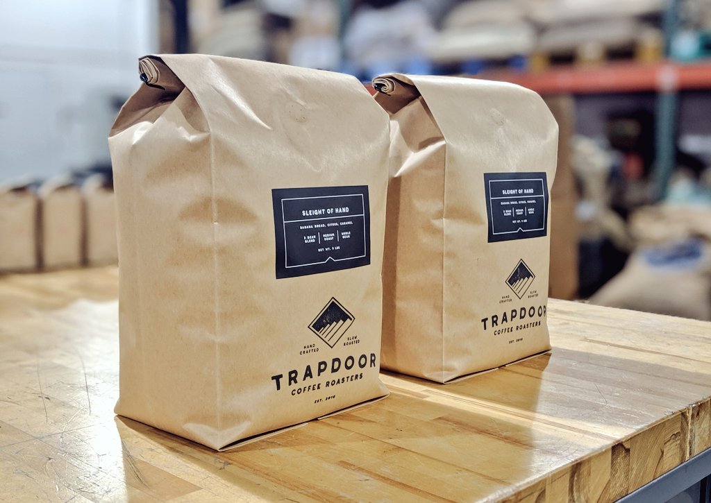 TrapdoorCoffee's tweet photo. Did you know that we offer 5 lb #wholesale #coffee bags to cafes and offices? If you know anyone looking for a new or guest #roaster, let us know at https://t.co/4PxP4D7WkO ☕ https://t.co/lvFa8MG9Ad