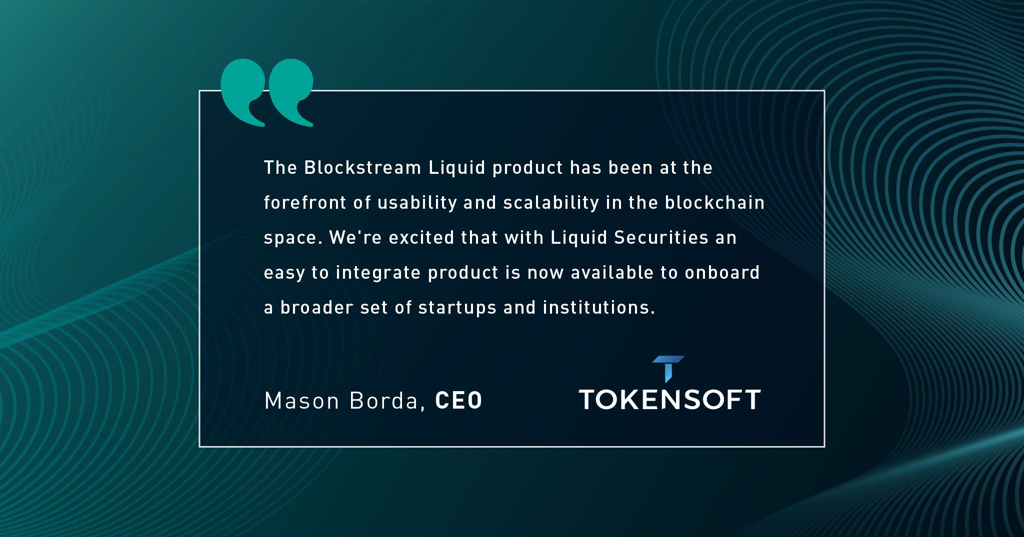 Blockstream on Twitter ".TokenSoftInc CEO masonic_tweets comments on